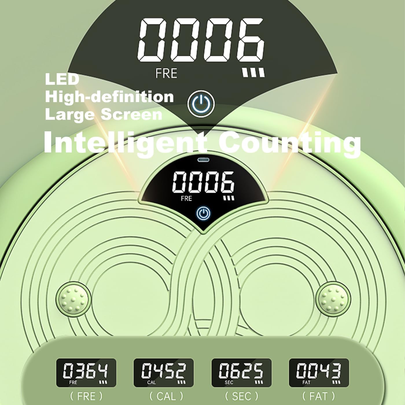 RHINOSPORT Waist Twisting Disc with Intelligent Counting Massage Foot