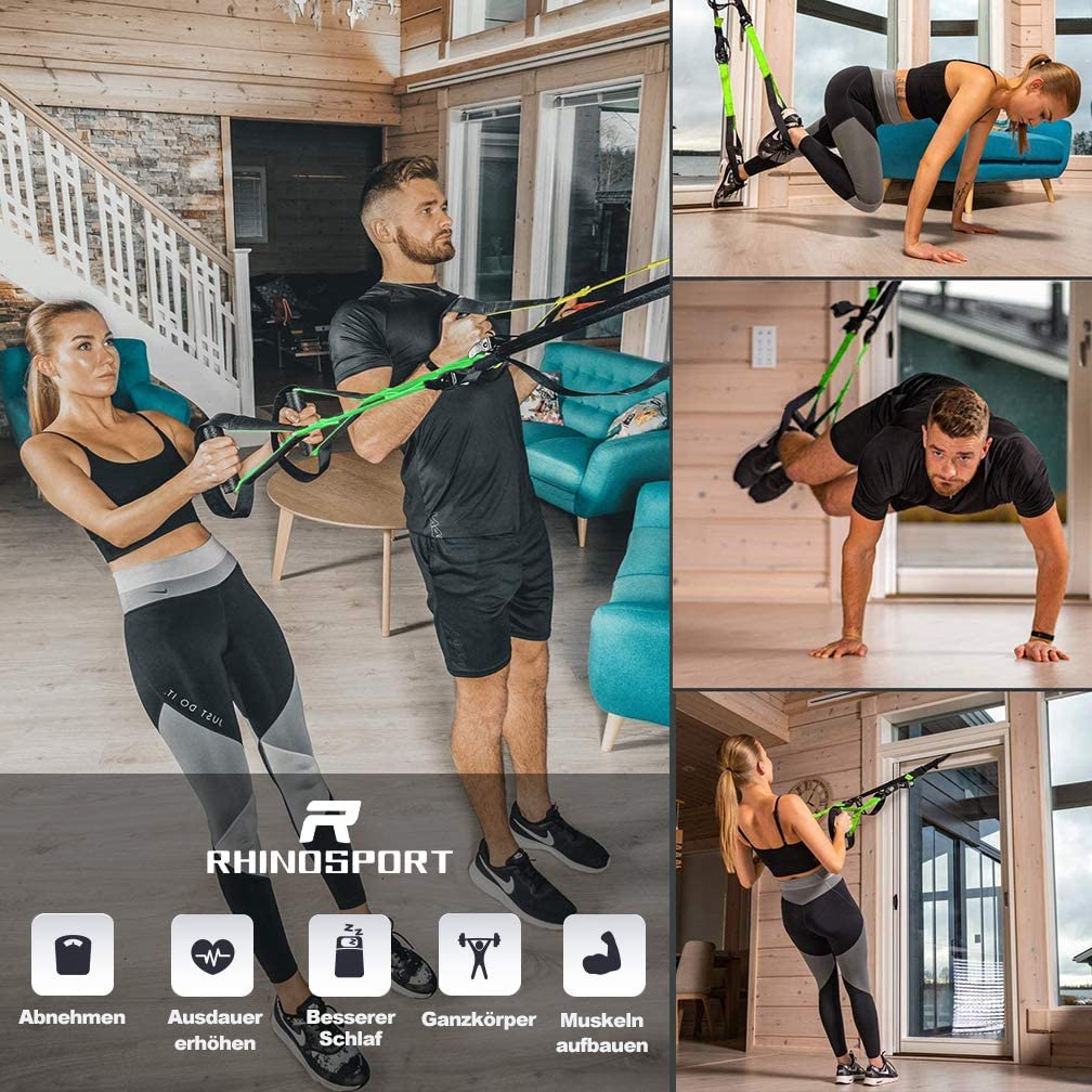 RHINOSPORT Suspension Trainer S6 with Door Anchor