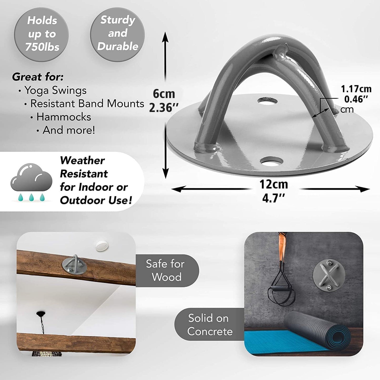 Suspension Straps Anchor Wall Ceiling Mount Bracket 2 Pack