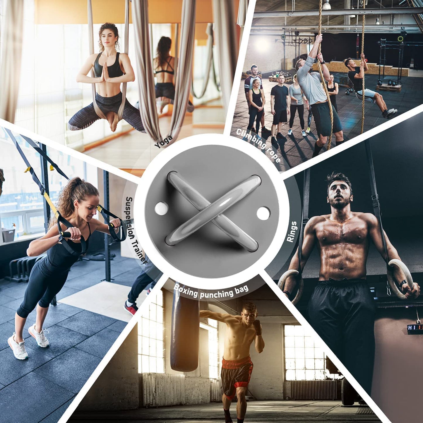 Suspension Straps Anchor Wall Ceiling Mount Bracket 2 Pack