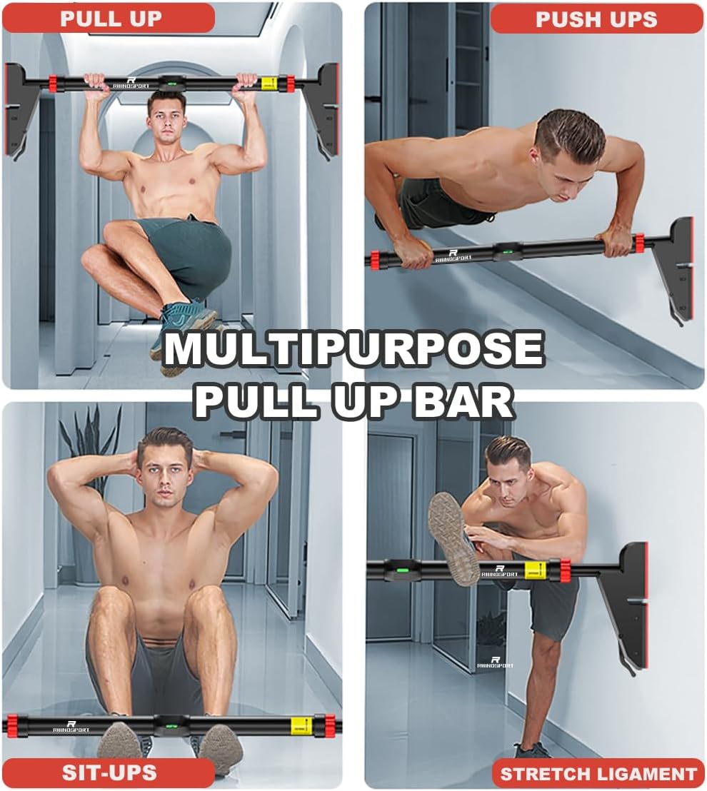 RHINOSPORT Pull Up Bar P6 for Doorway 76-95 cm (29.9in-37.4in)