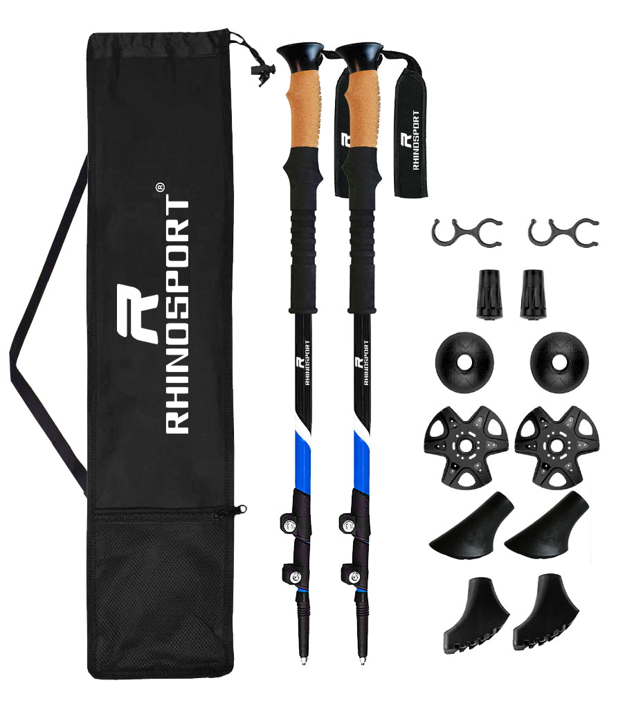 Collapsible  Hiking Poles Pack of 2 Trekking Poles for Hiking
