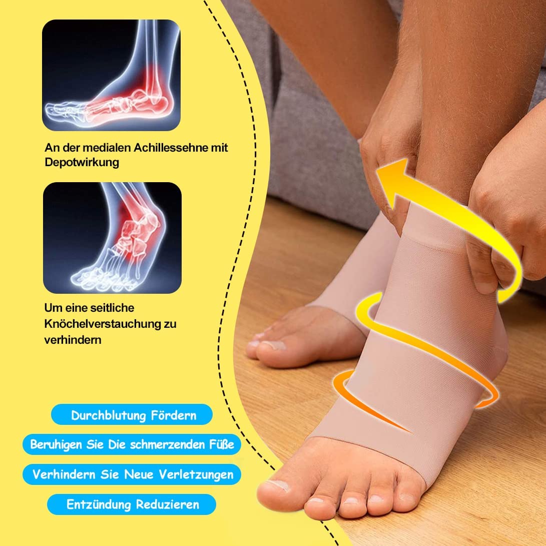 Ankle Brace Compression Support Sleeve (Pair) for Injury Recovery